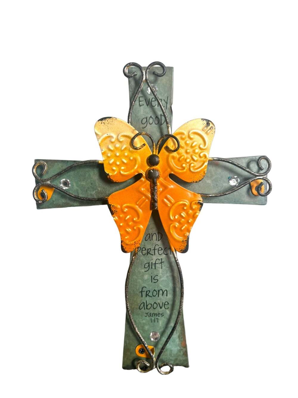 Every Good and Perfect Gift James 1:17 Butterfly Wall Cross